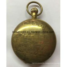 Big Size Cheap Quartz Alloy Pocket Watch for Men Womens